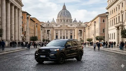 Ford constrói Explorer híbrido personalizado para o Papa Leão XIV