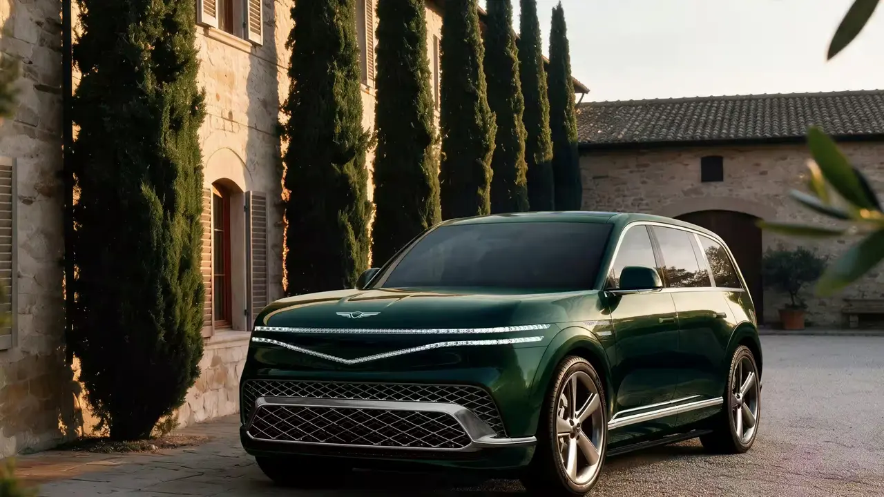Genesis GV90 estreia com 490 kW e leva o conceito Neolun à produção